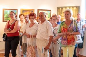 Likovna dela slikarjev, ki so ustvarjali na srečanju v Hiši čez cesto 4